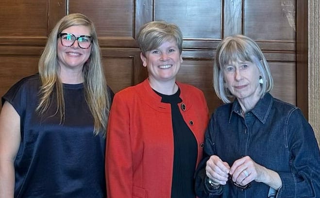 [Left to right] Victoria Schmid SWITCH BC CEO, Josie Osborne Minister of Health, and Roberta Ellis SWITCH BC Board Chair